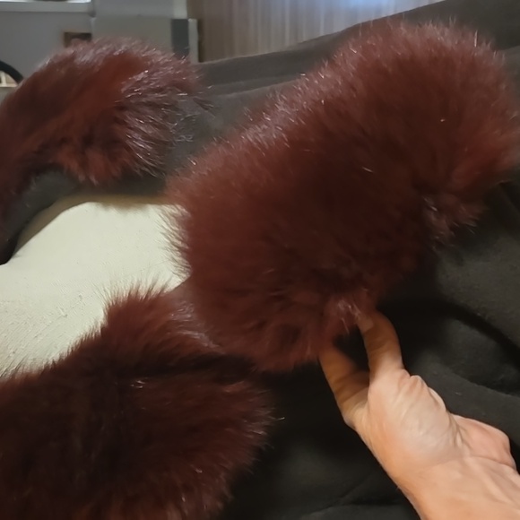 Steve By Searle Cashmere Blend Coat Trench With Fox Collar Cuffs Size 6 Brown - Picture 3 of 11